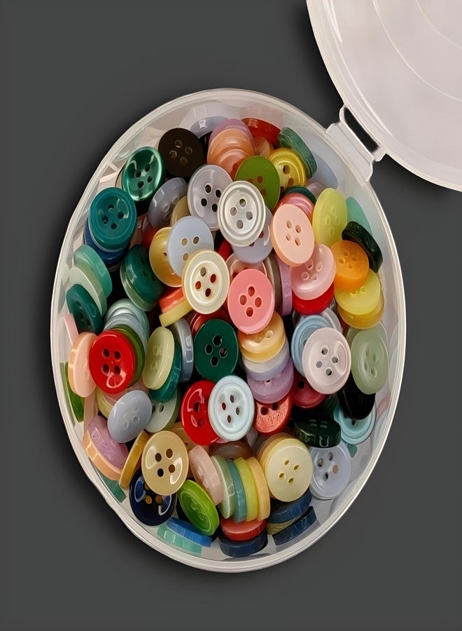 Vemlons Button Multi Color Shirt Buttons 4 Hole Buttons Pack of 192 Piece/ 12 Piece x 16 Colors Inside/Arts and Craft/Shirts Button for Men and Women - Image 2